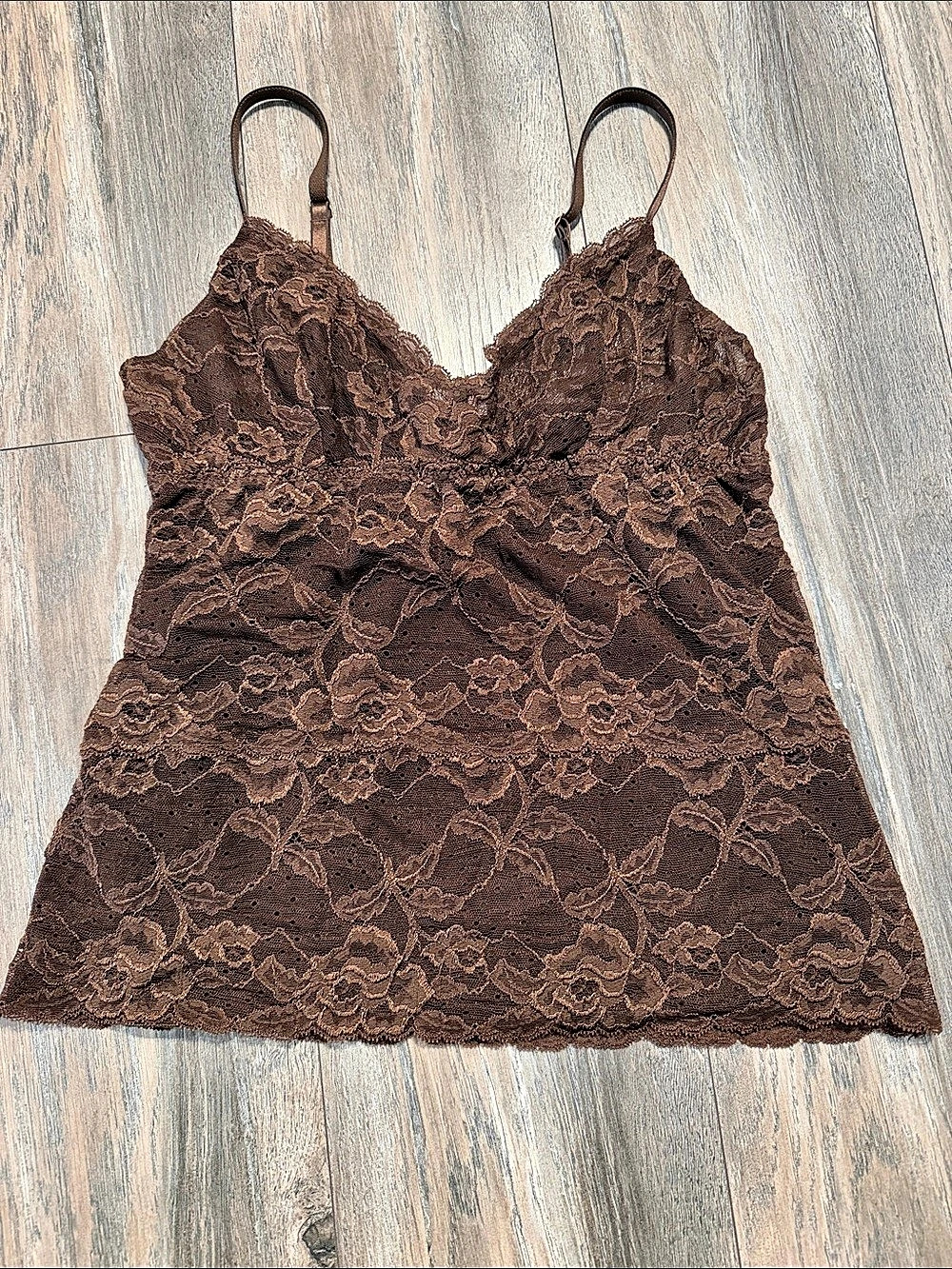 Banana Republic Floral Lace Camisole in Brown Size Medium